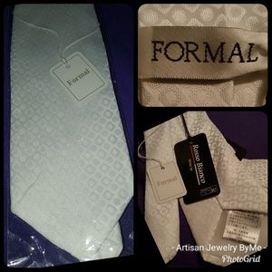 NWT RossoBiancoFormal WhiteTie Pattern 58" Wedding New Years Church EasyClean